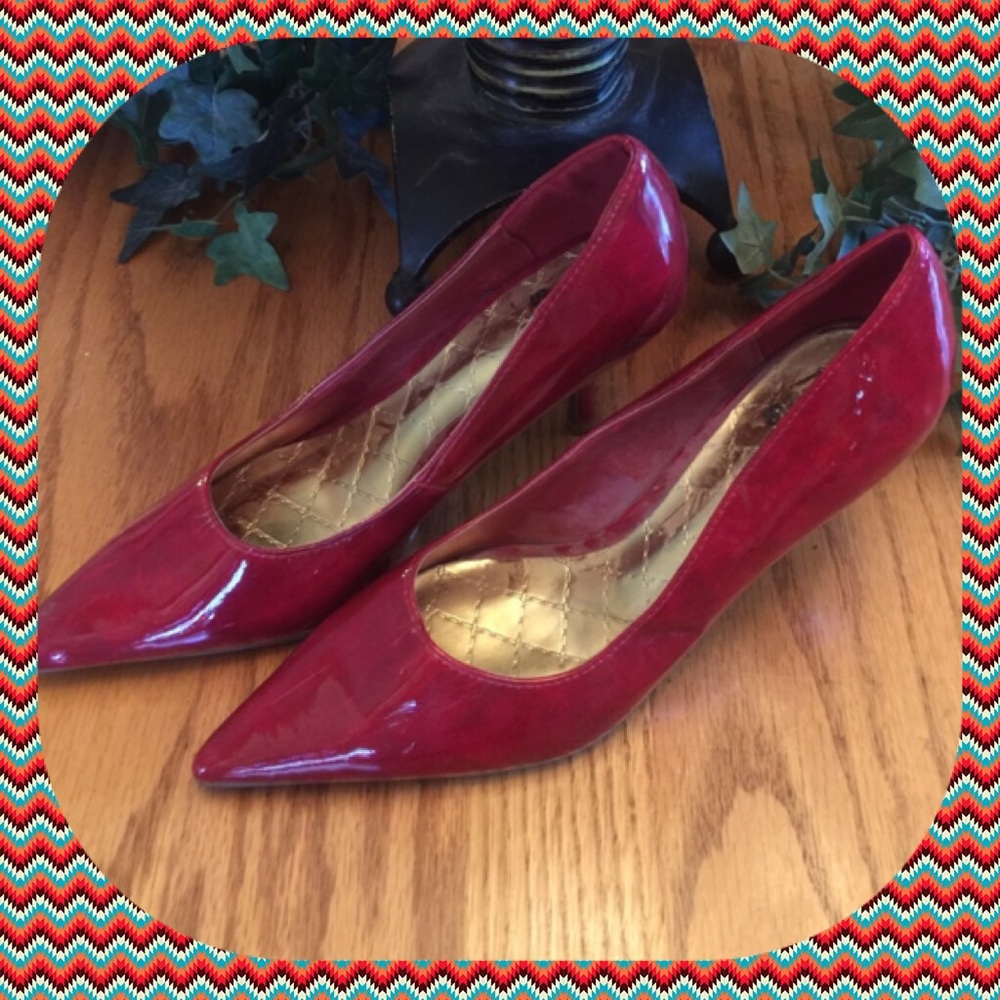 Shoes 👠 Patent Leather Heels sz 5 1/2" 3" heel